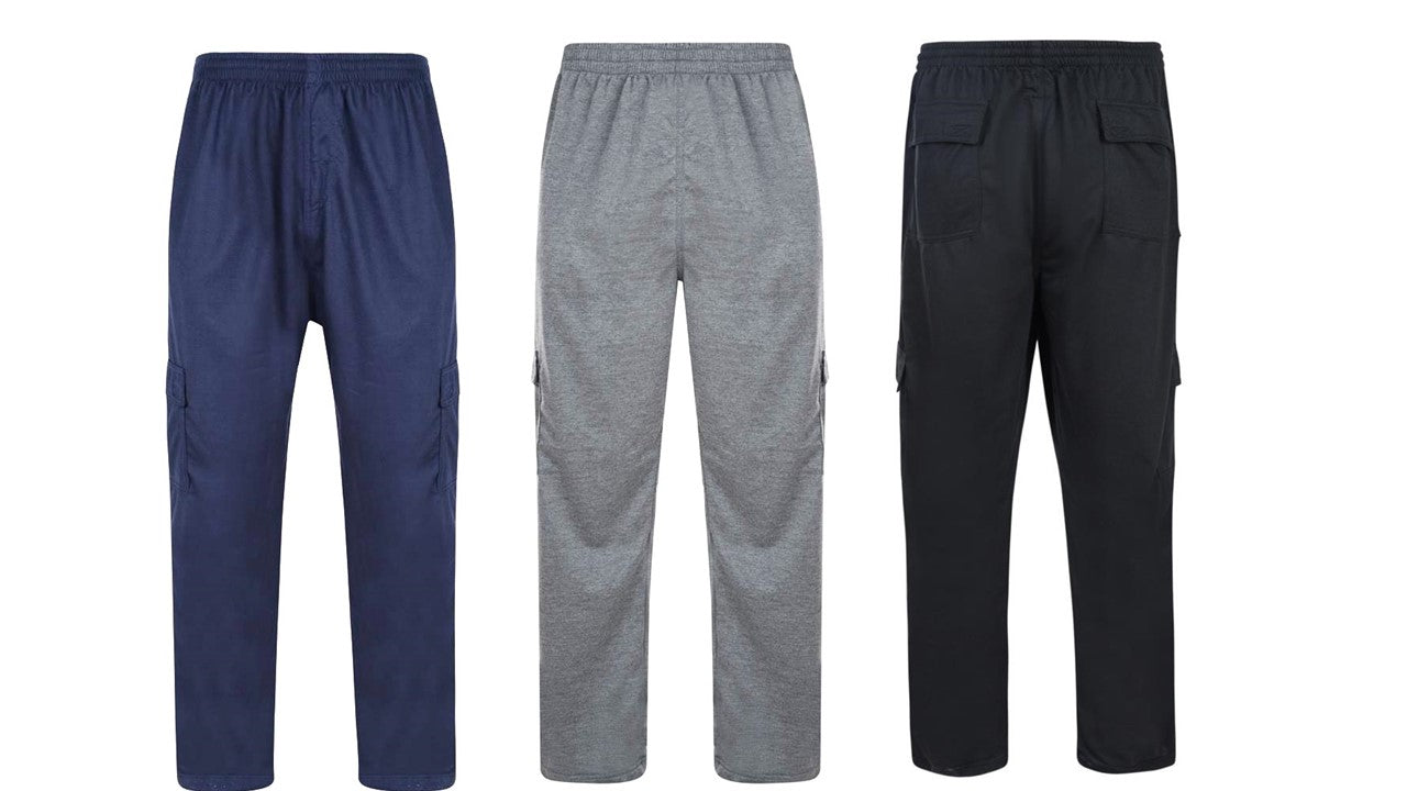 KAM Mens Big Size Light Weight Cargo Joggers (232)