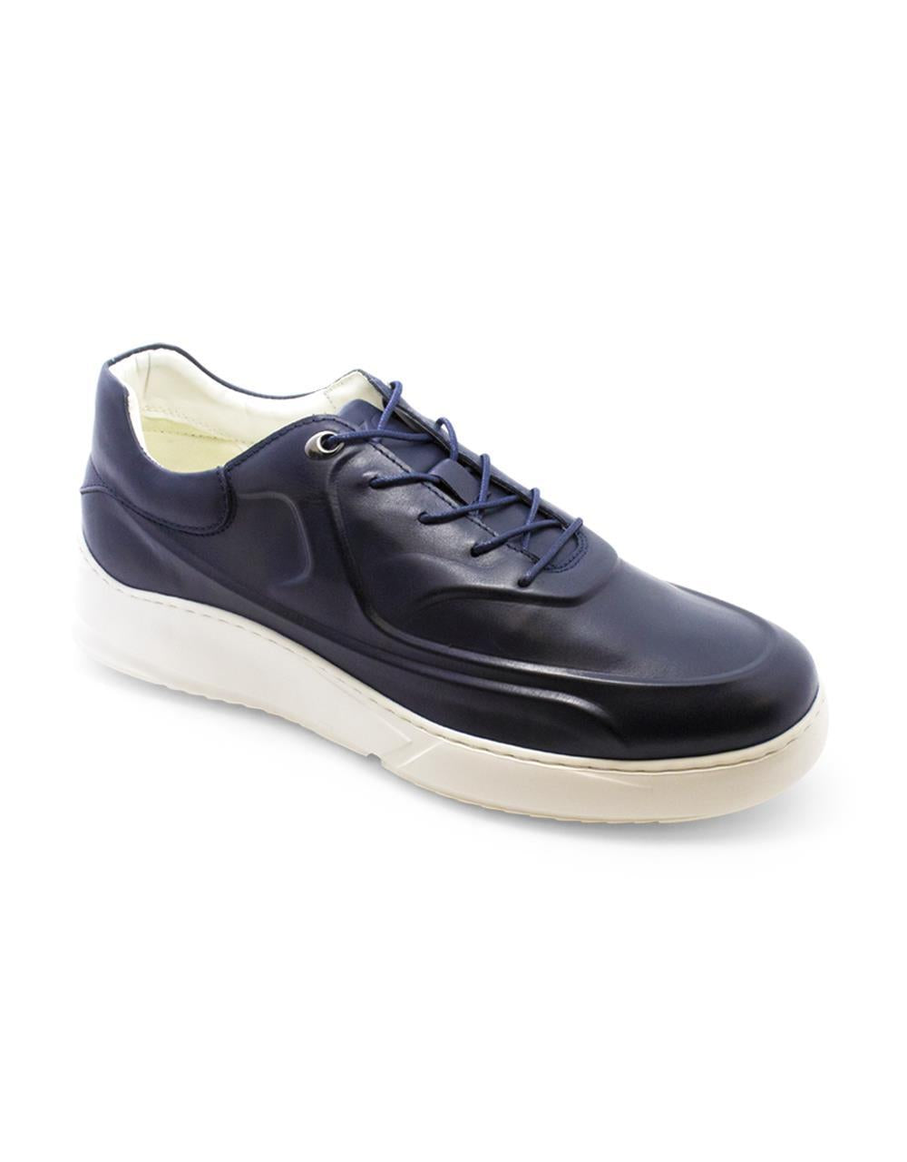 AZOR Mens Round Marcus Sneaker Lace Up Shoes Navy UK 7 to UK 12