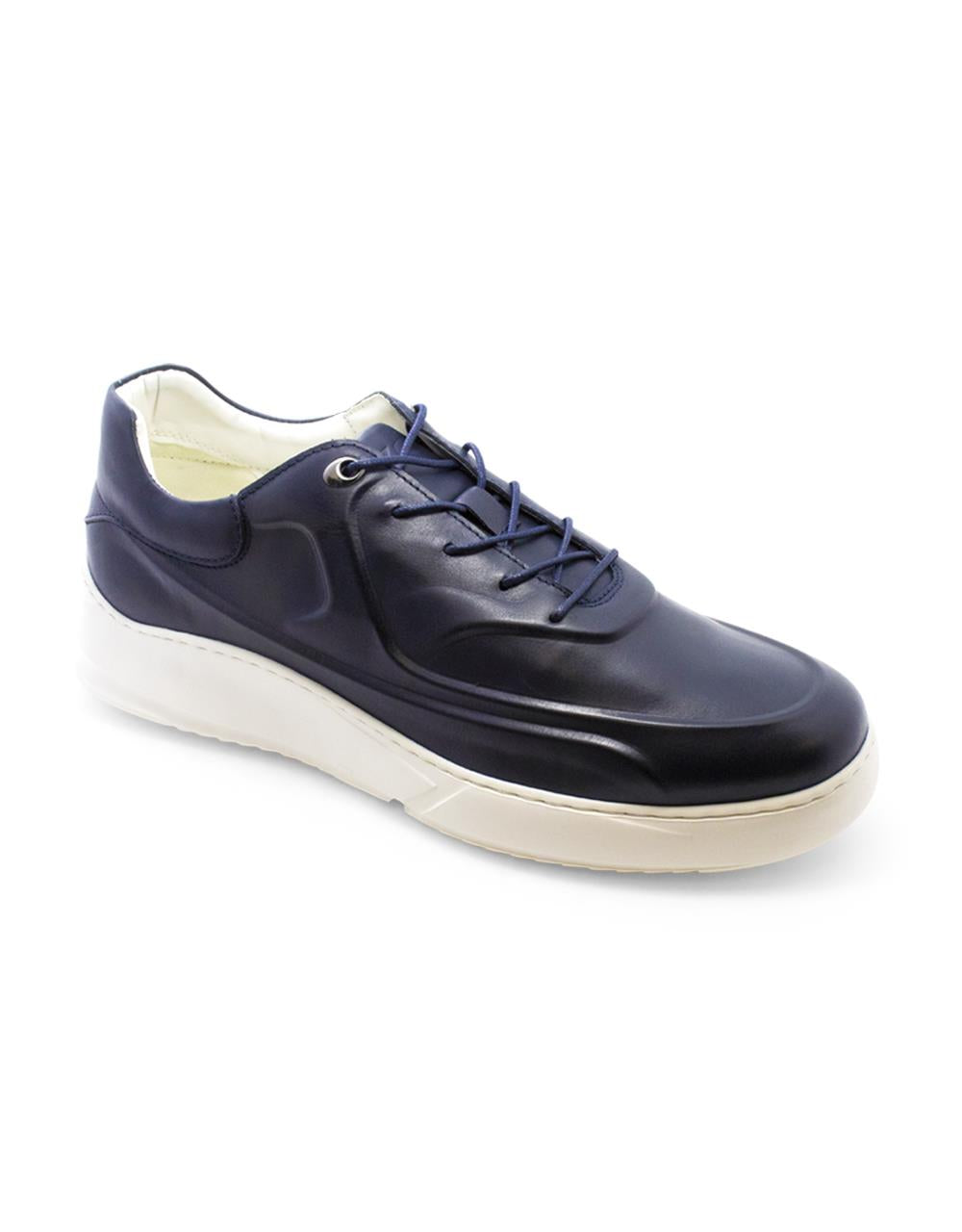 AZOR Mens Round Marcus Sneaker Lace Up Shoes Navy UK 7 to UK 12
