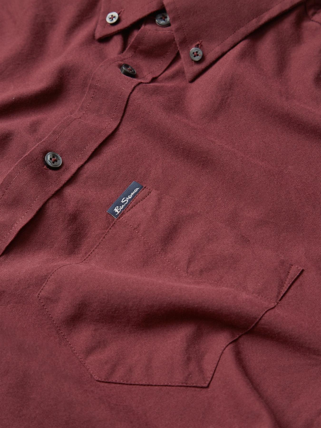 Ben Sherman Men's  Long Sleeve Organic Cotton Oxford Shirt 2XL to 5XL, 4 Colours