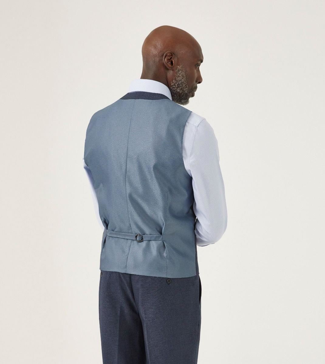 Skopes Men's Harcourt Tailored Fit Waist Coat in Blue 34 to 62 Regular