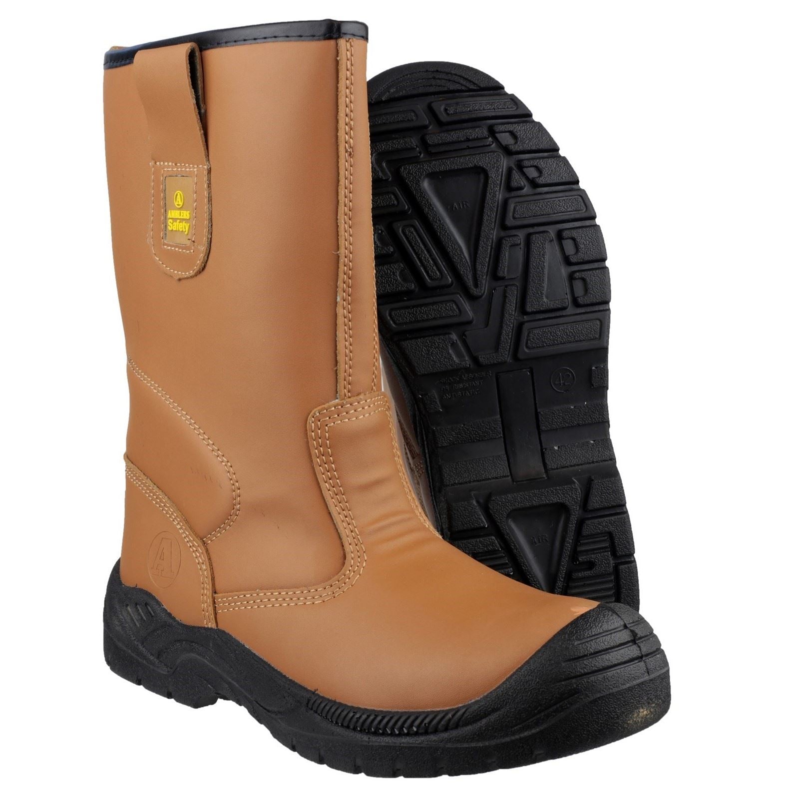 Amblers Men Boots - FS142 Safety Rigger Boot in Tan, 3-15