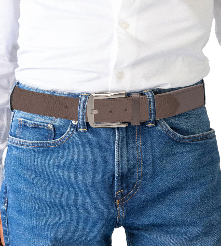 D555 KINGSIZE LARGE BUCKLE BONDED LEATHER BELT 3.8CM WIDTH IN WAIST SIZE 44 TO 64 INCHES