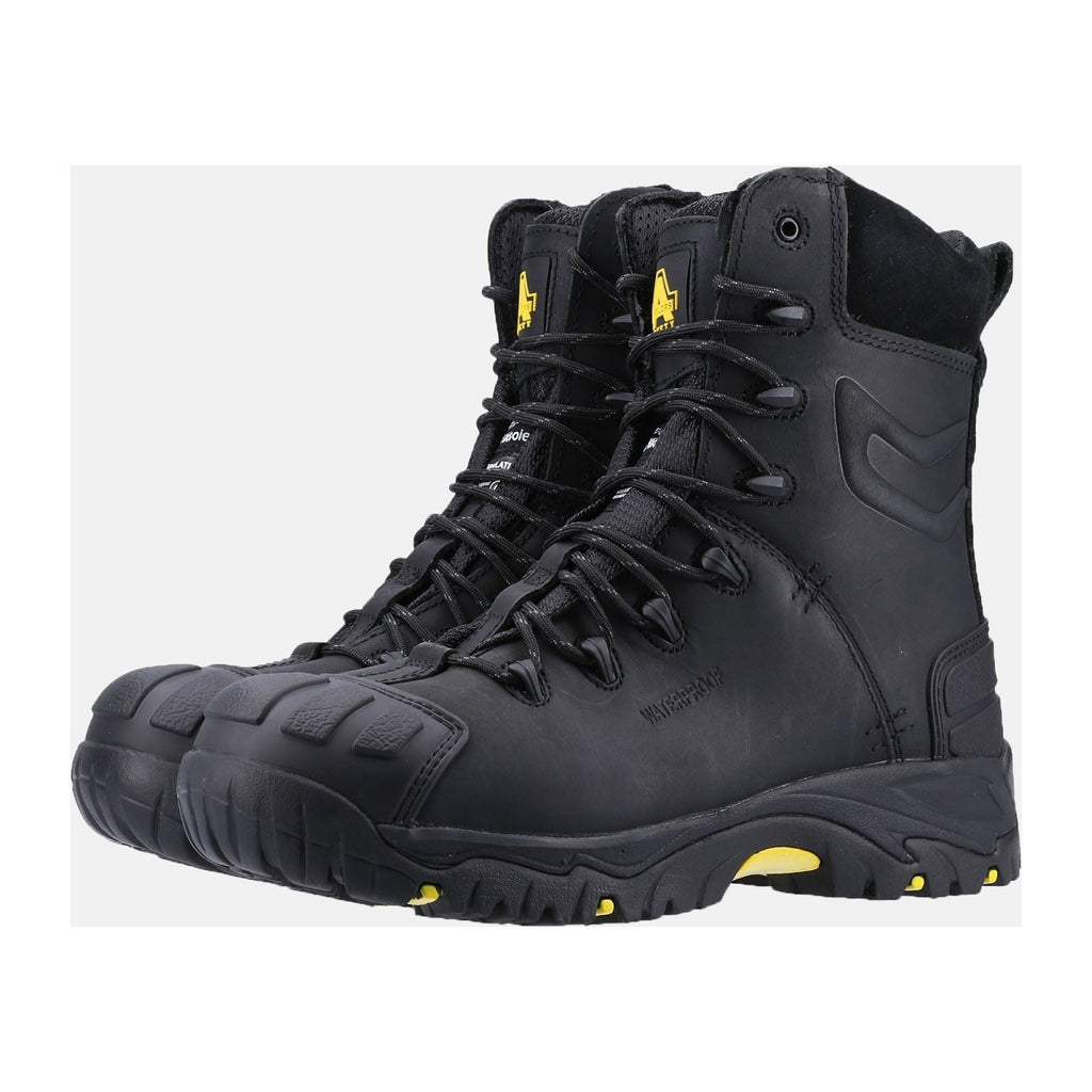 Amblers Women Boots - FS999 Hi Leg Safety Boot With Side Zip in Black, 3-14
