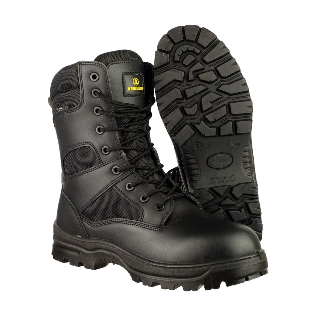Amblers Men Boots - Combat Hi-Leg Metal Free Boot in Black, 4-14