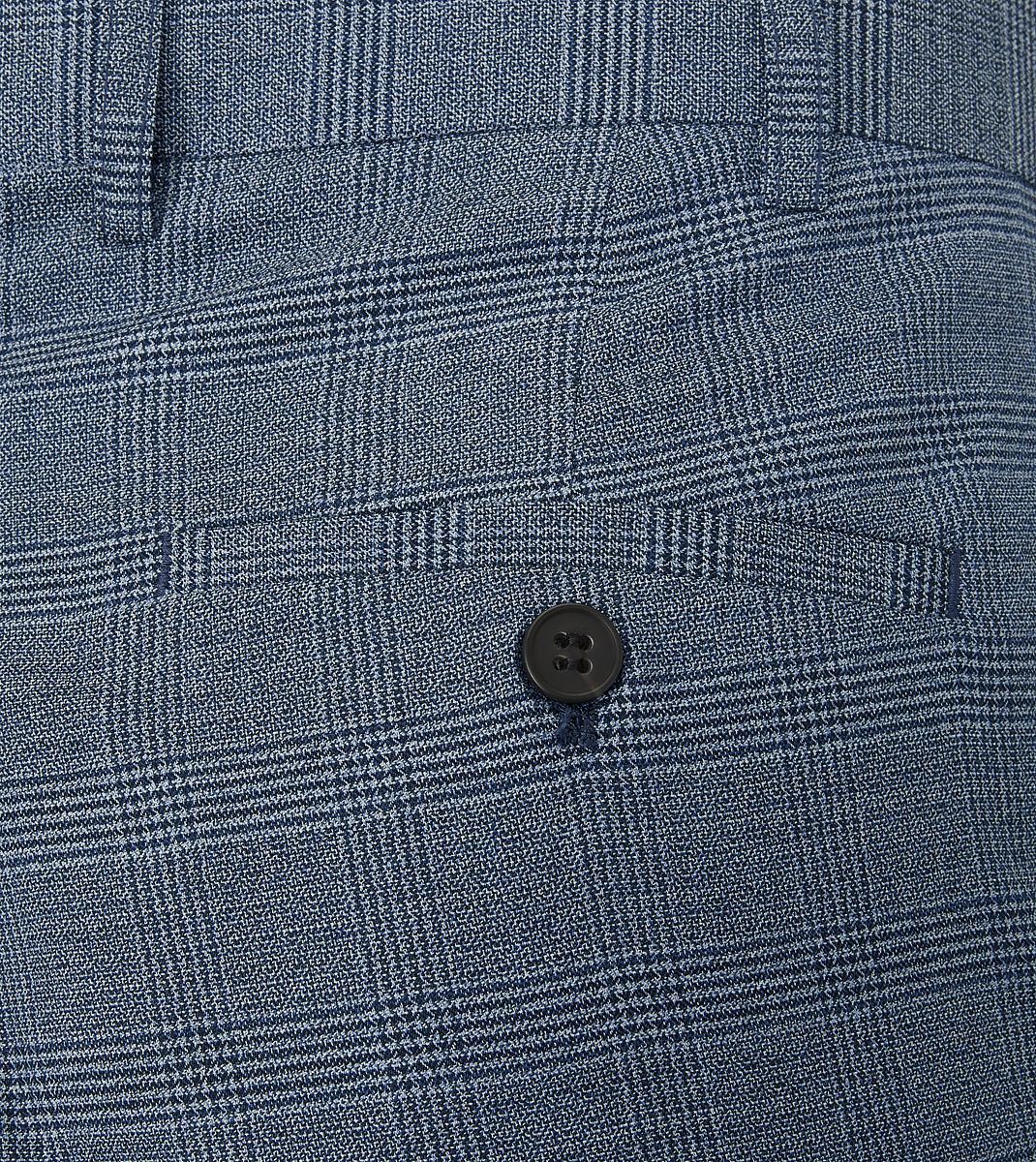Skopes Tapered Fit Anthony Suit Trouser For Men in Blue Check, 30W-42W
