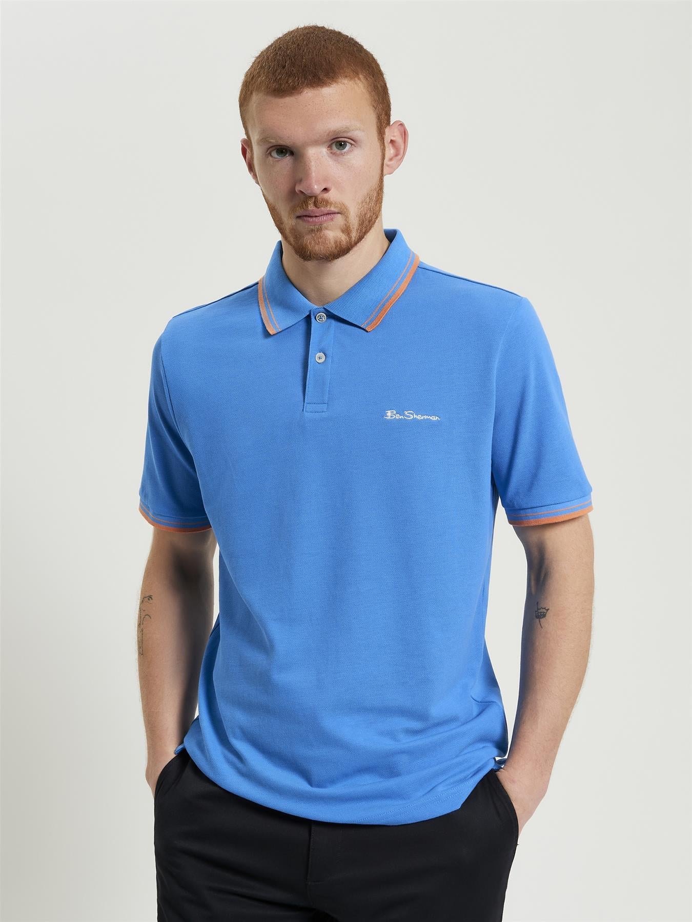 Ben Sherman Signature Pique Polo Shirt For Men in 5 Colours, 2XL-5XL