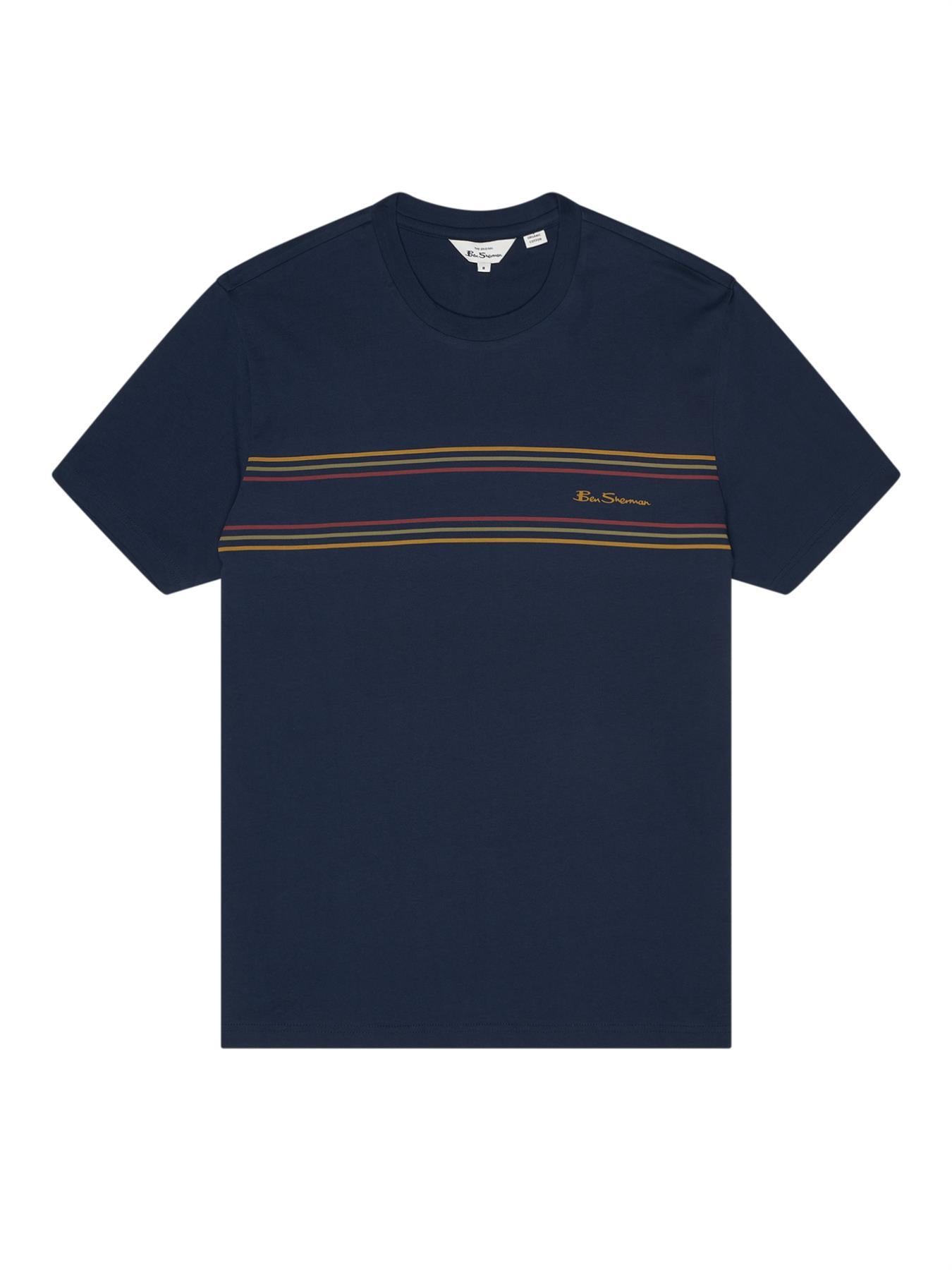 Ben Sherman Original Mens Stripe Logo Tee  in 2XL-5XL