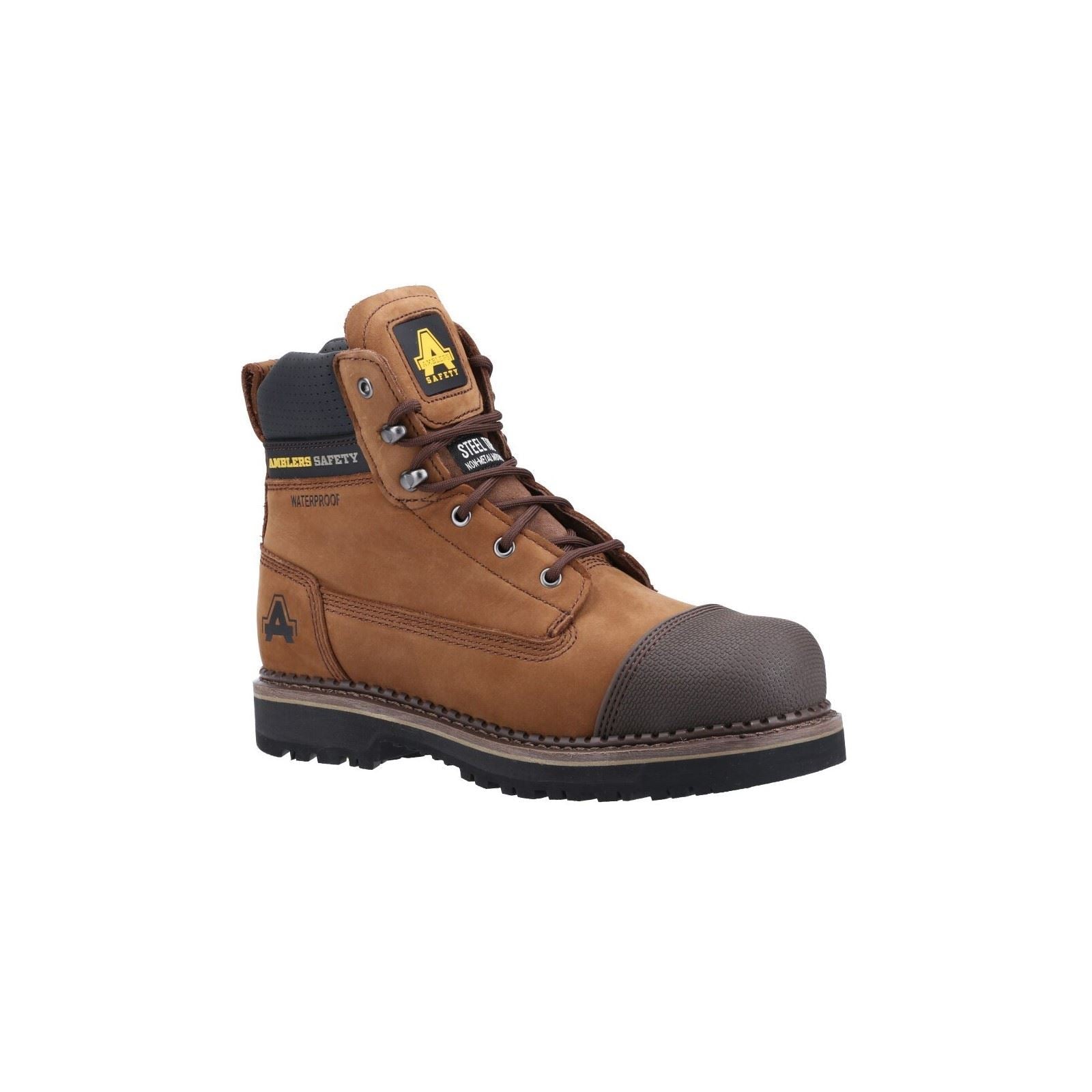 Amblers Men Boots - AS233 Scuff Safety Boot in Brown, 6-12