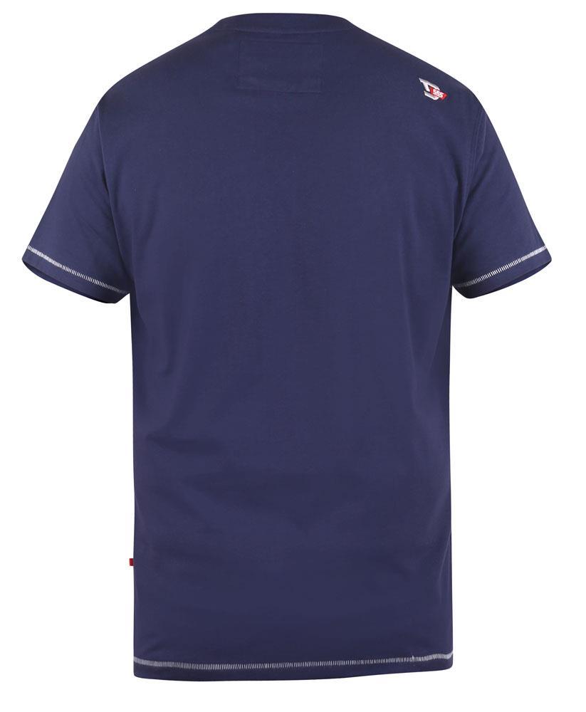 D555 Canterbury Printed Nautical Supplies Crew Neck Tee (601121) Size 3XL-6XL, Navy