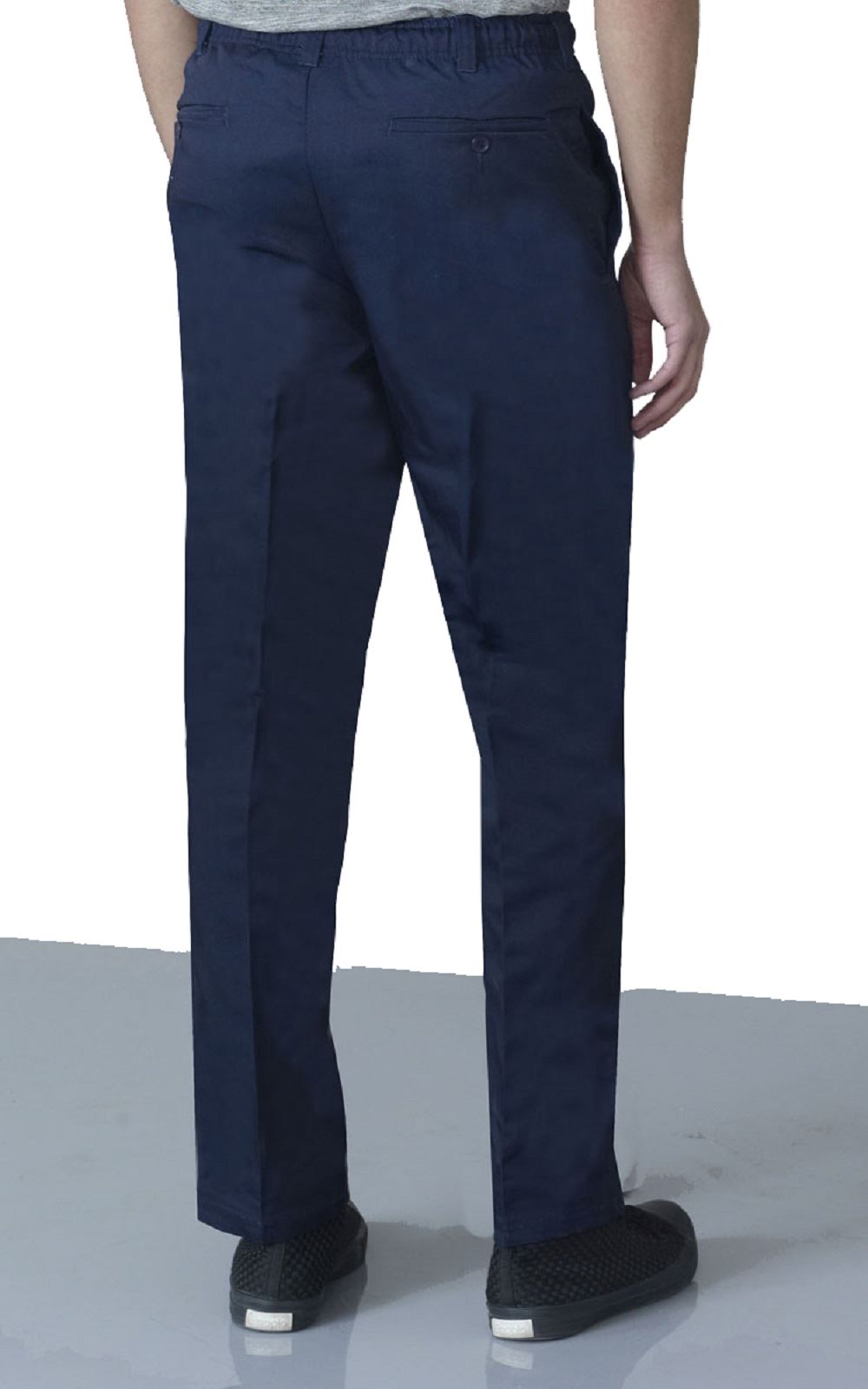 BASILIO - D555 Full Elastic Waist Rugby Trouser  Navy 40-60