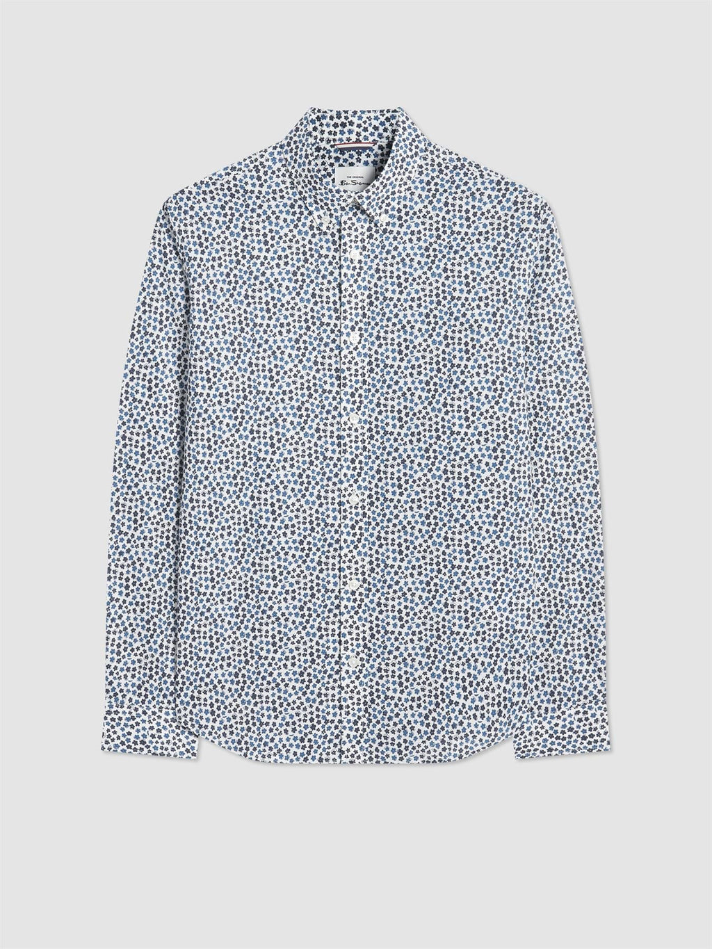 Ben Sherman Ditsy Floral Print Shirt for Mens 0074125IL in White, 2XL-5XL