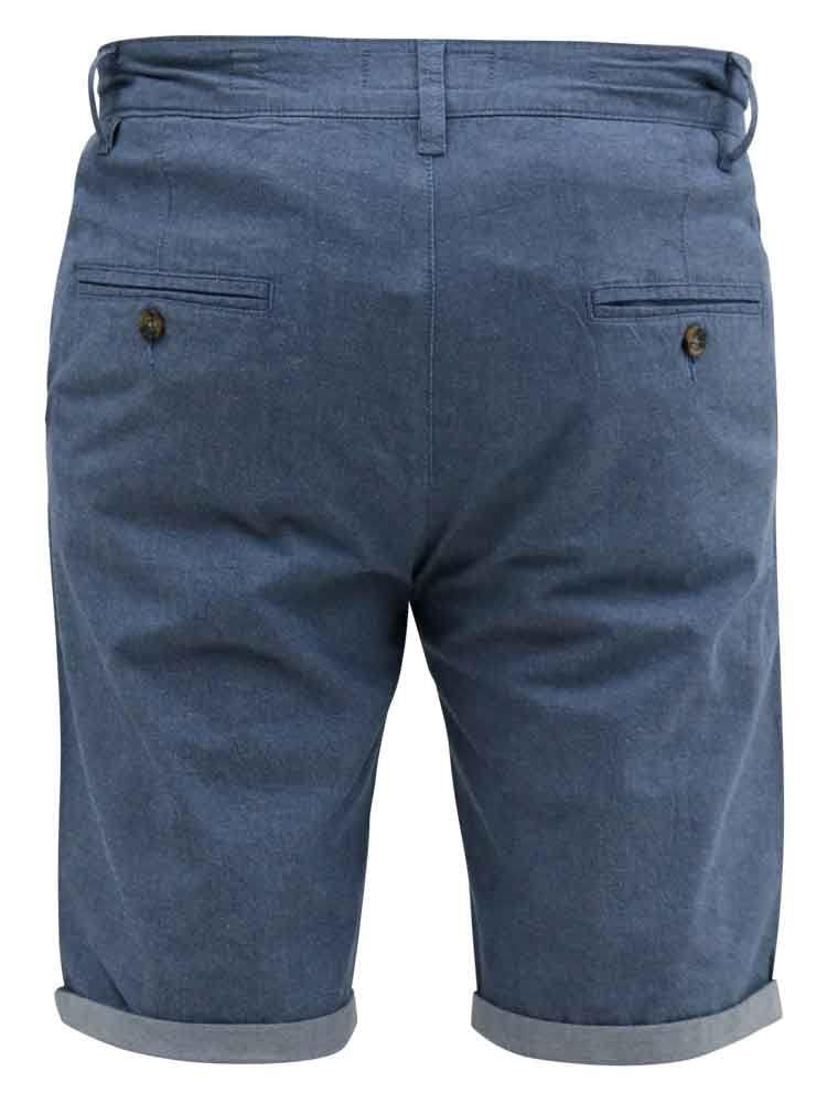 D555 Men's ALDERTON Stretch Chambray Shorts in Navy 42 to 56