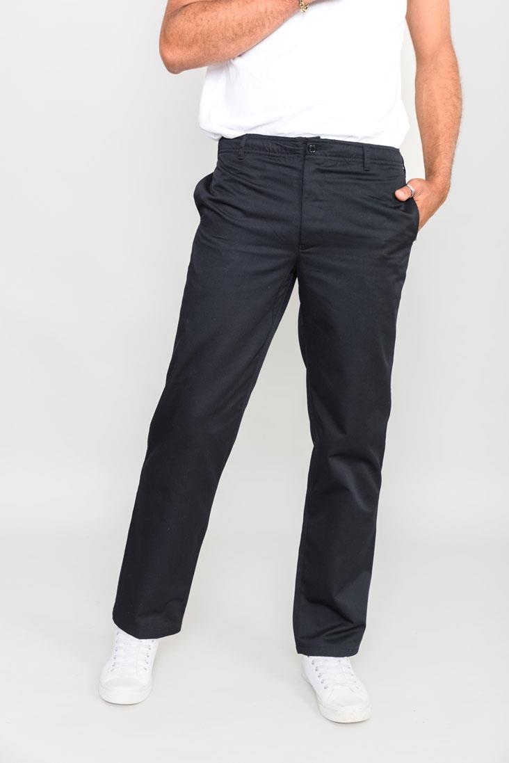 BASILIO - D555 Full Elastic Waist Rugby Trouser Black 40-60