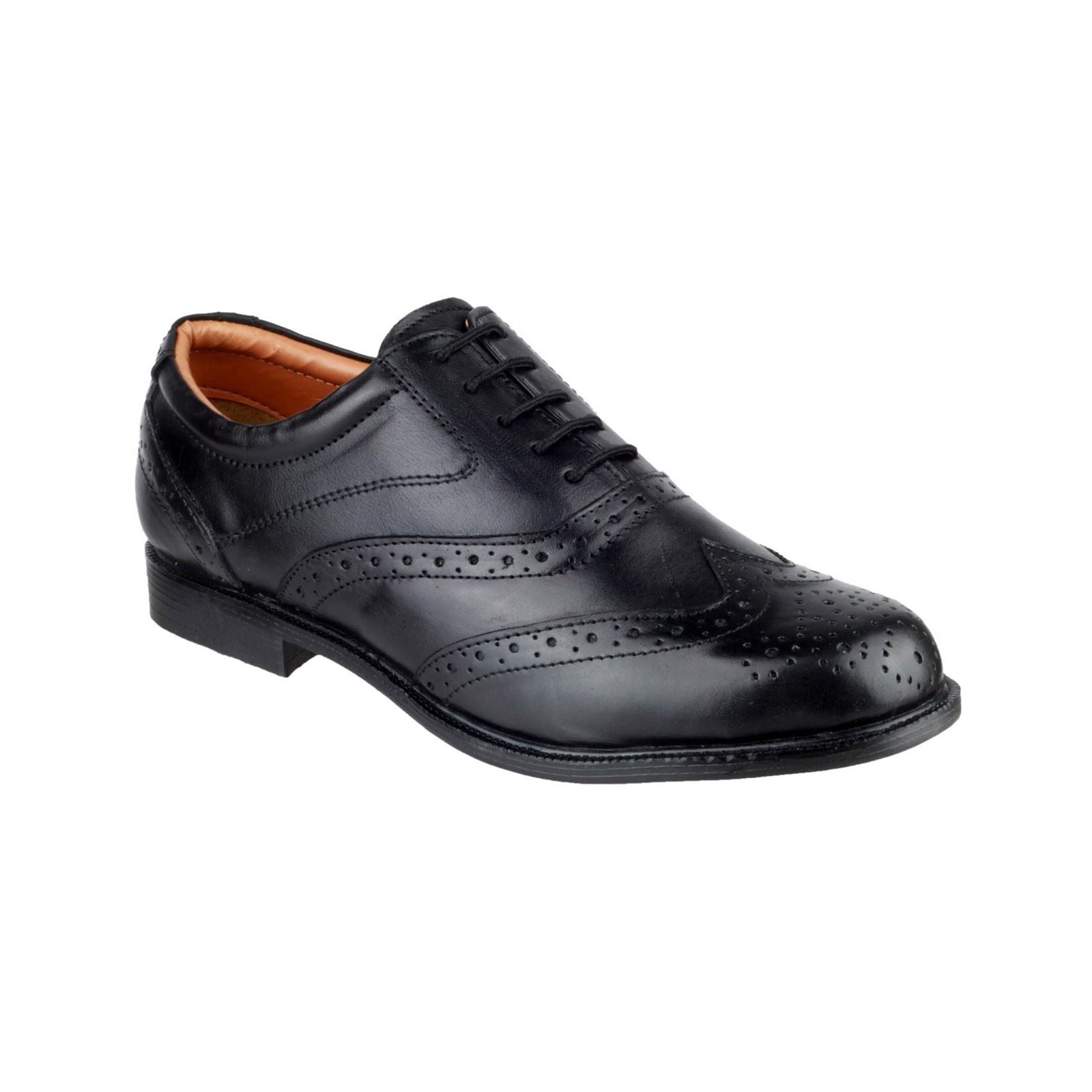 Amblers Mens Classic Shoes - Liverpool Oxford Brogue in Black, 6-12