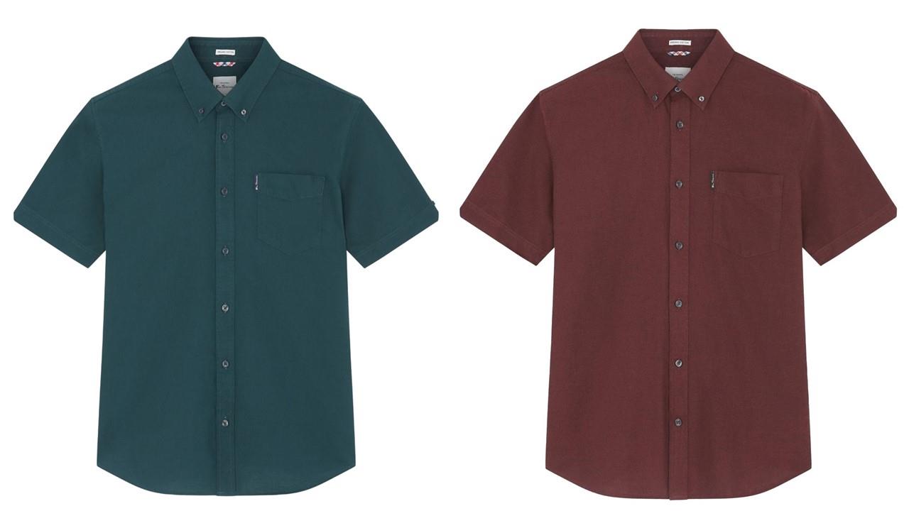 Ben Sherman Big Size Signature Oxford Short Sleeve Shirt For Men in 2 Colours, 2XL-5XL