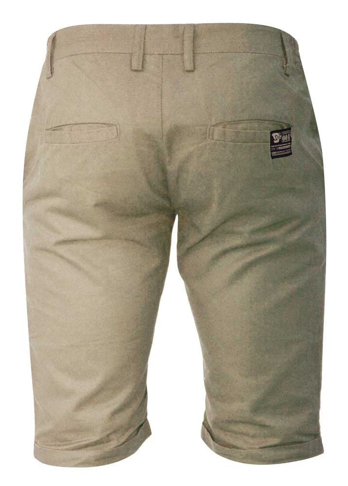 D555 Chino Short With Side Elasticated Waist (Panama) in Khaki & Navy