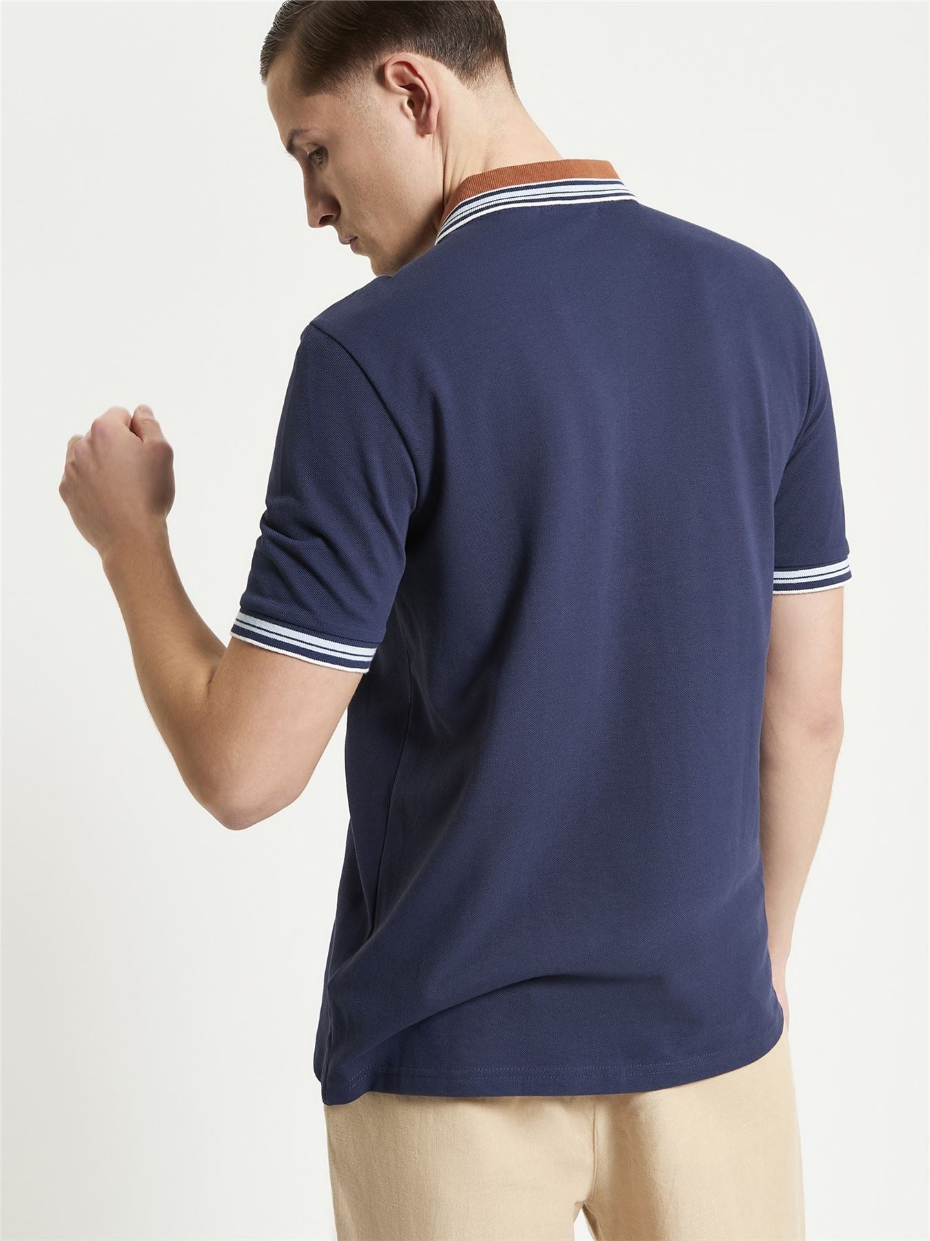 Ben Sherman House Collar Polo Shirt For Men in Dark Navy, 2XL-5XL
