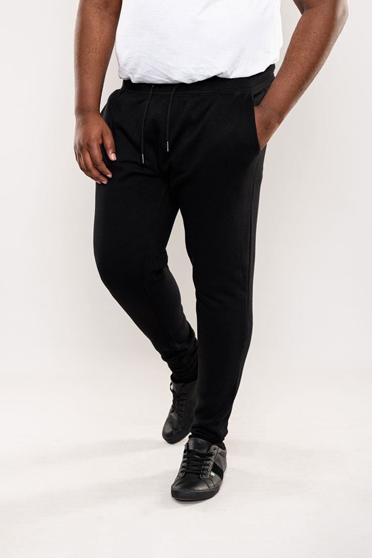 D555 Cuffed Jogger With Side Pockets And Drawcord (410804) 2XL- 6XL, Black