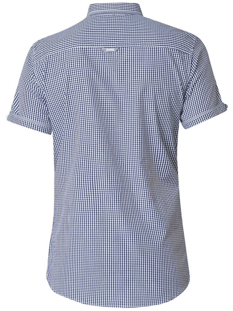 D555 Button Down Gingham Check Shirt With Patch Pocket (Hank)