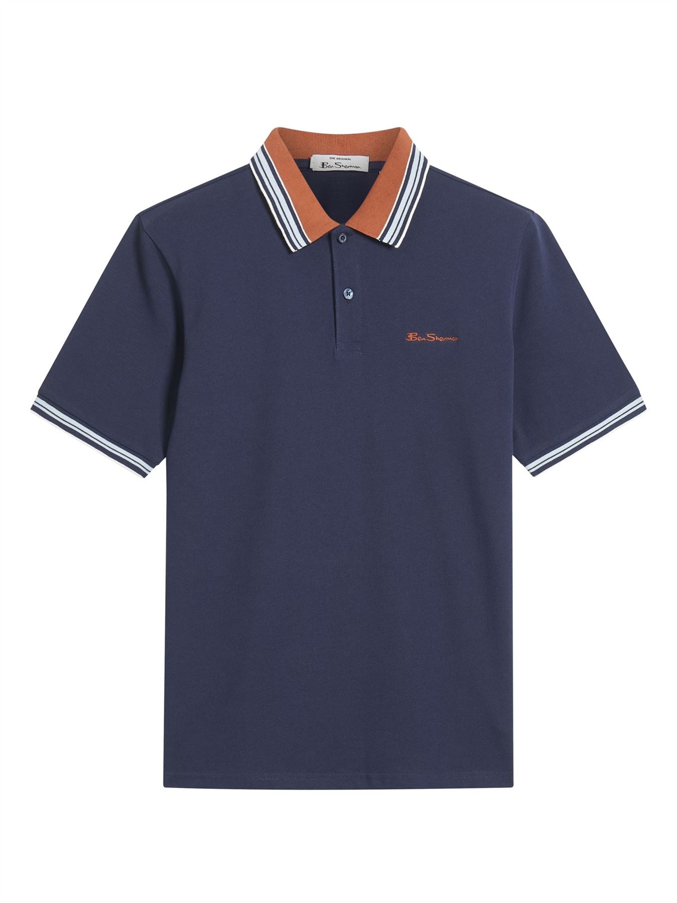 Ben Sherman House Collar Polo Shirt For Men in Dark Navy, 2XL-5XL