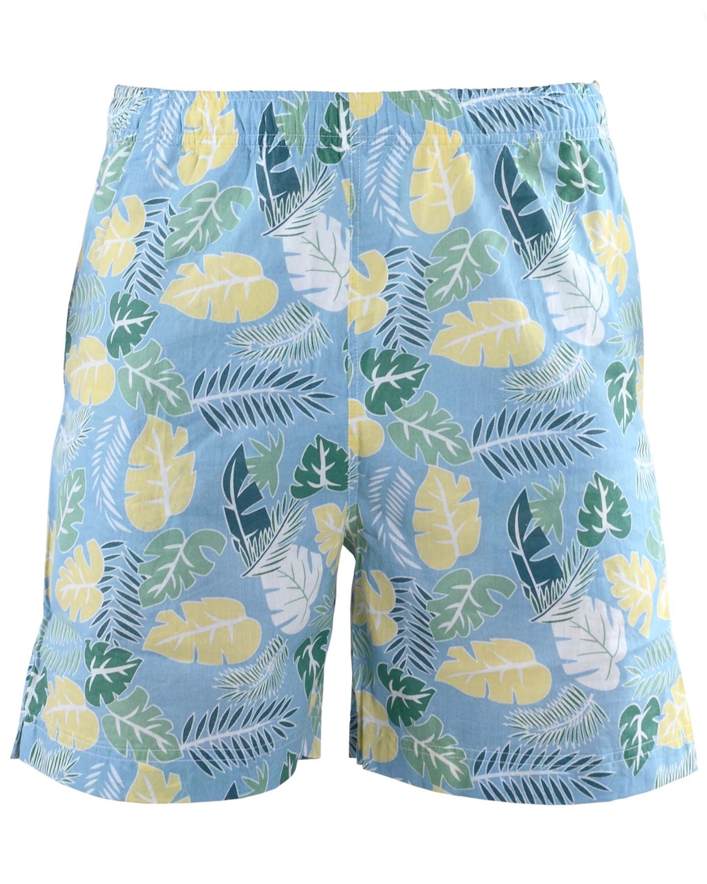 Bar Harbour Premium Cotton Tropical Print Leisure Shorts (0149) in Blue in Size XXL to 3XL