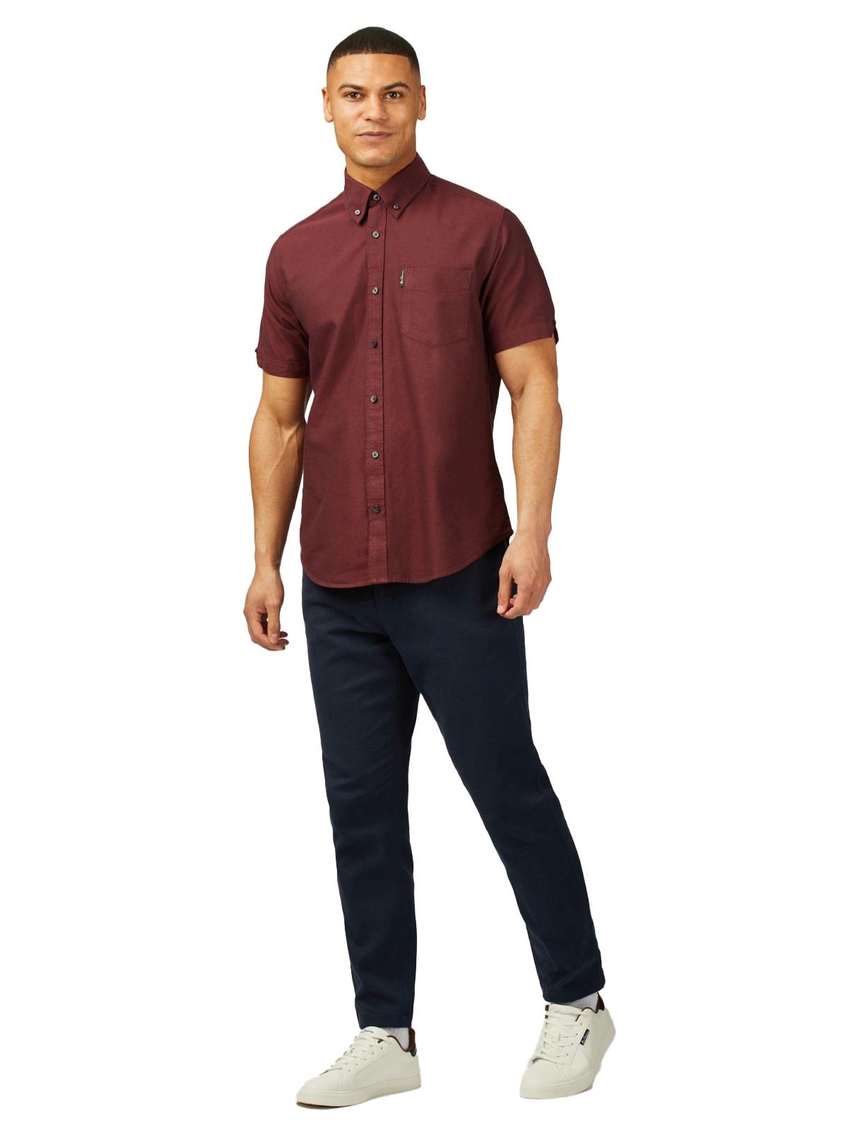 Ben Sherman Big Size Signature Oxford Short Sleeve Shirt For Men in 2 Colours, 2XL-5XL