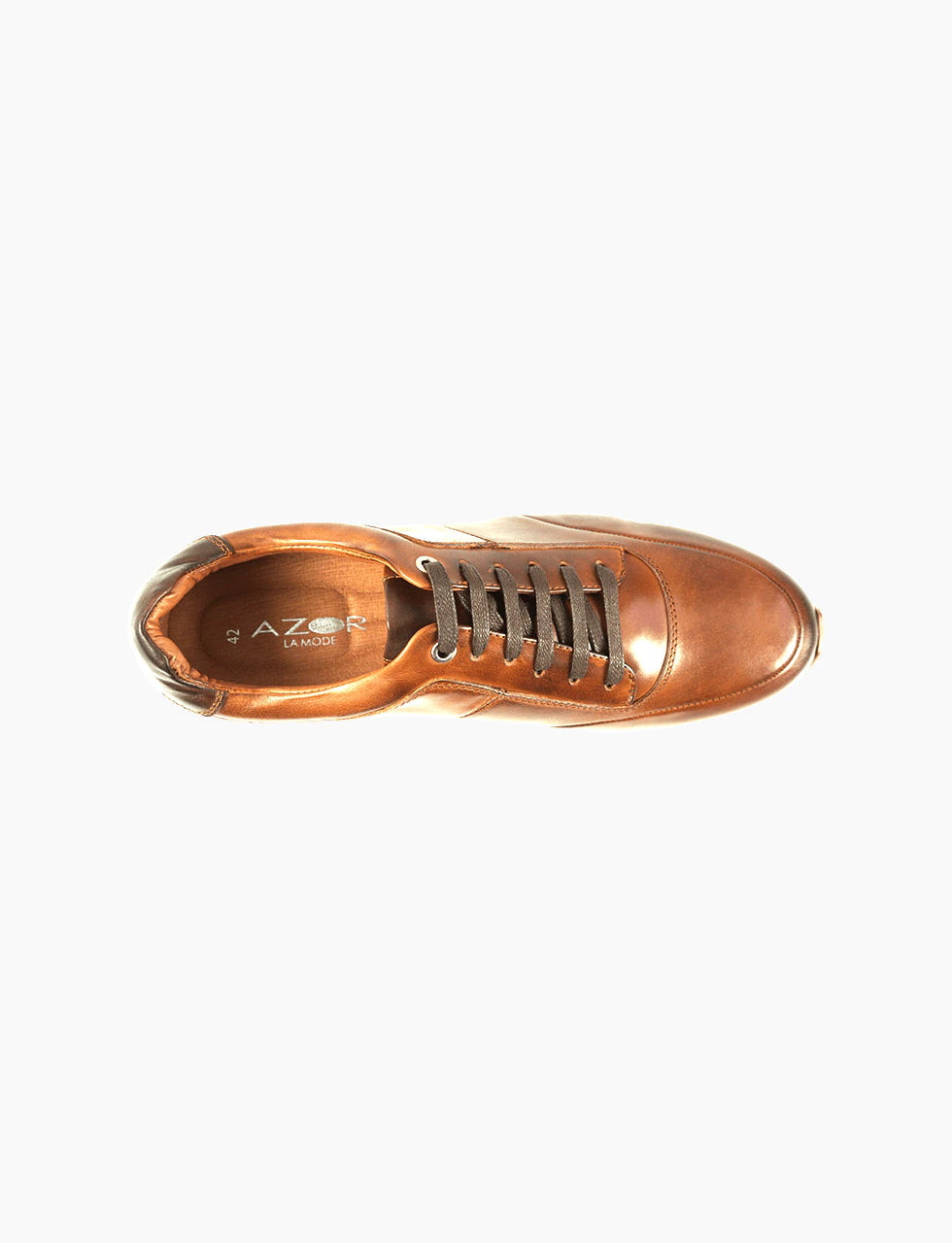AZOR Mens Oval Calabria Casual Sports Sneaker Lace Up Shoes Tan UK 7 to UK 12