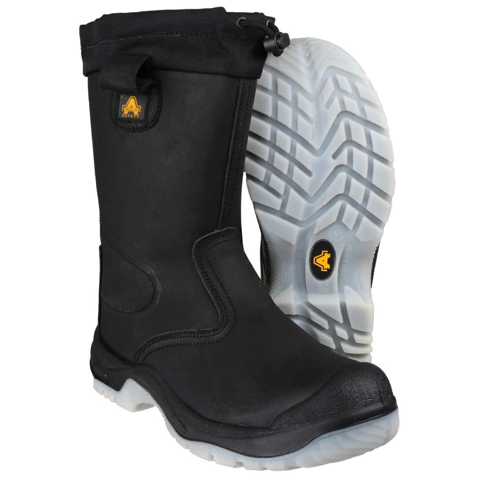 Amblers Men Boots - FS209 Safety Rigger Boot in Black, 4-14