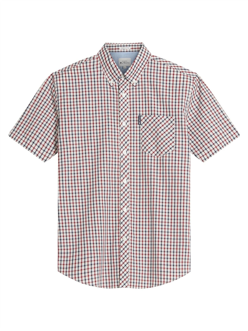 Ben Sherman Signature House Check Short Sleeve Shirt For Men in Corn, 2XL-5XL