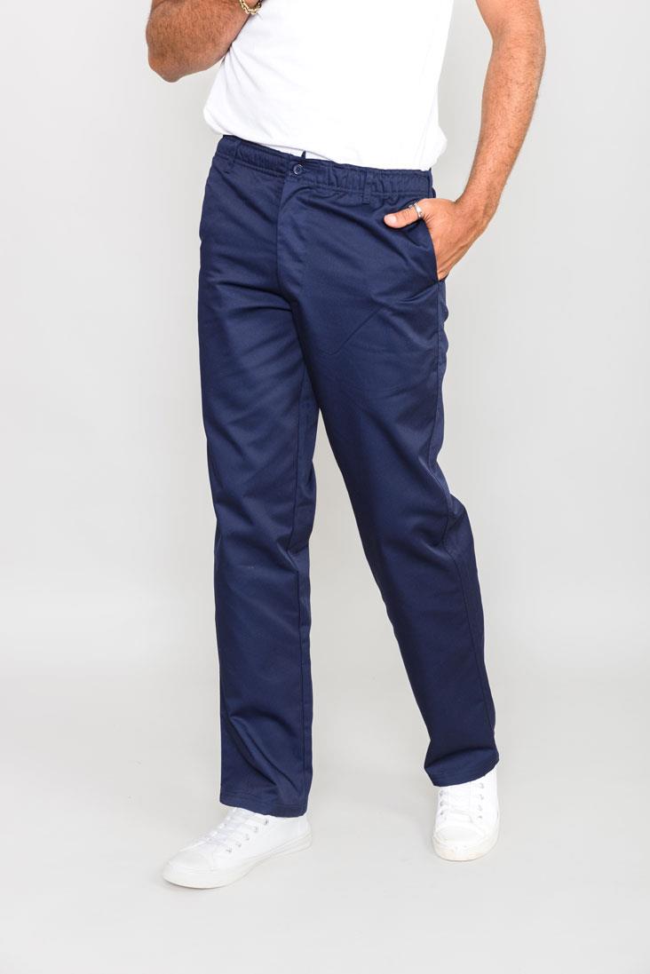 BASILIO - D555 Full Elastic Waist Rugby Trouser  Navy 40-60