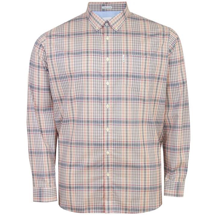 Ben Sherman Big Size Multicolour Check Long Sleeve Shirt For Men Size 2XL-5XL, 2 Options