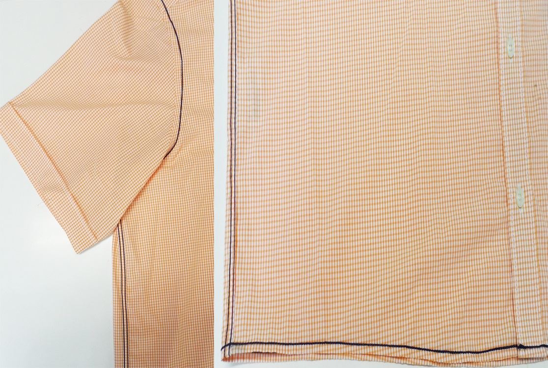 CASA MODA COTTON GINGHAM CHECK SHIRT WITH LAYERED COLLAR,SIZE XL-7XL, 3 OPTIONS