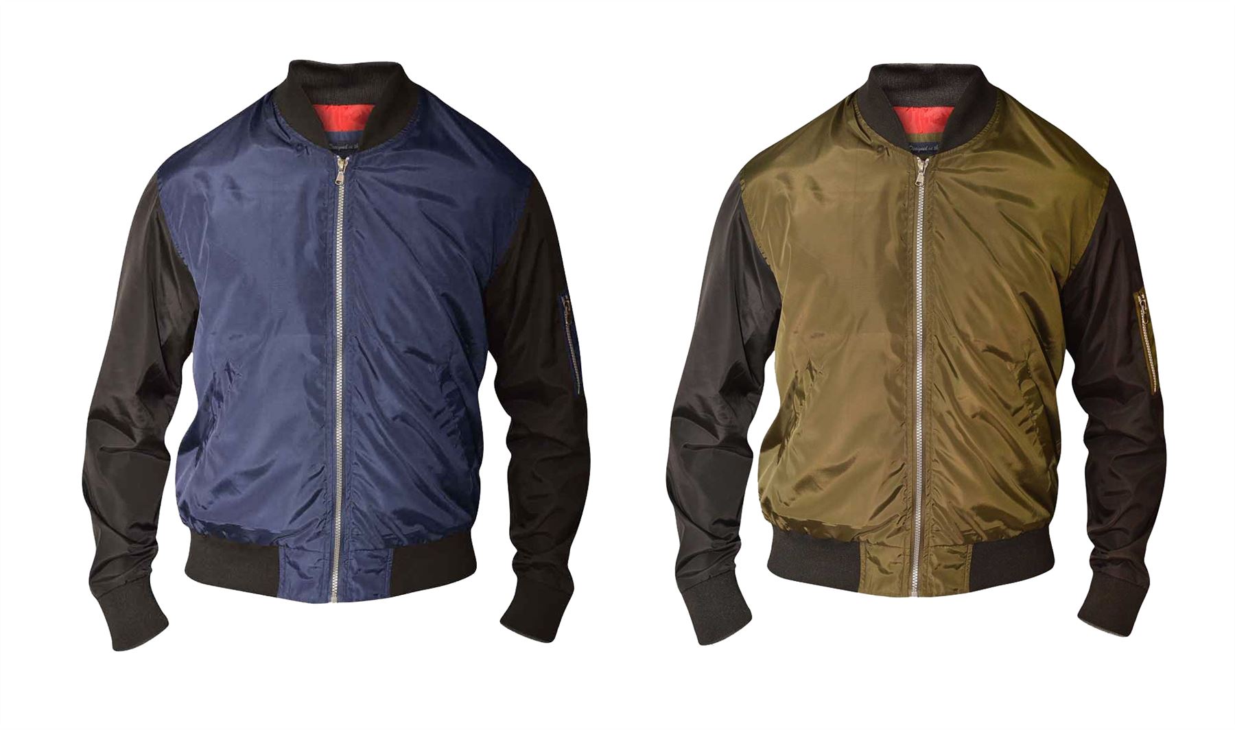 D555 Lined Bomber Jacket (Louis) in Size 2XL to 8XL, 2 Colours