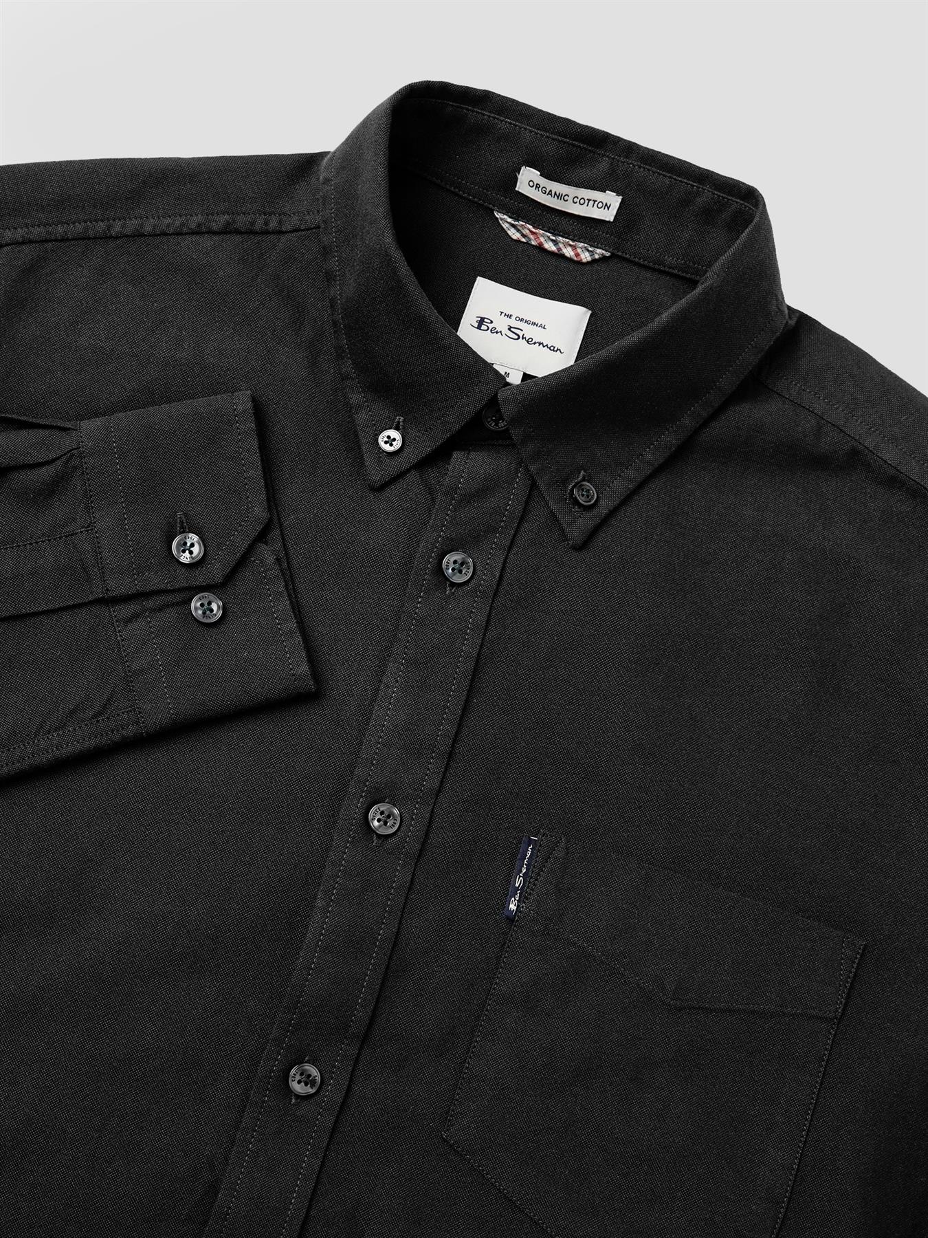 Ben Sherman Men's  Long Sleeve Organic Cotton Oxford Shirt 2XL to 5XL, 4 Colours