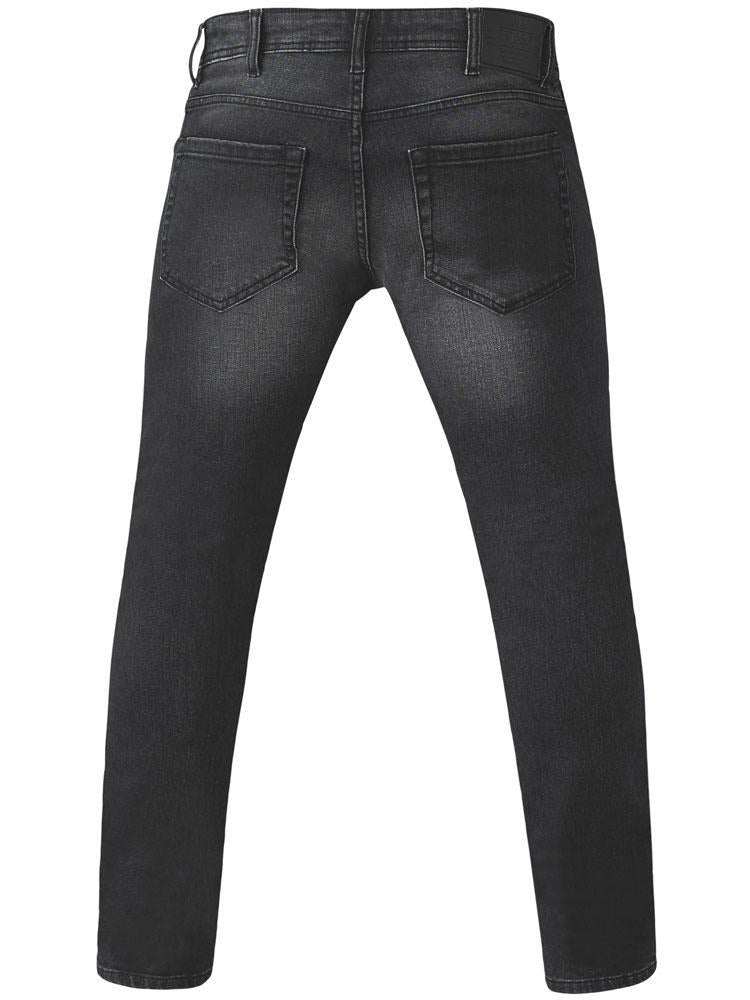 D555 Benson Tapered Fit Stretch Tall Size Jeans (T15496) 32-50, Grey Stonewash