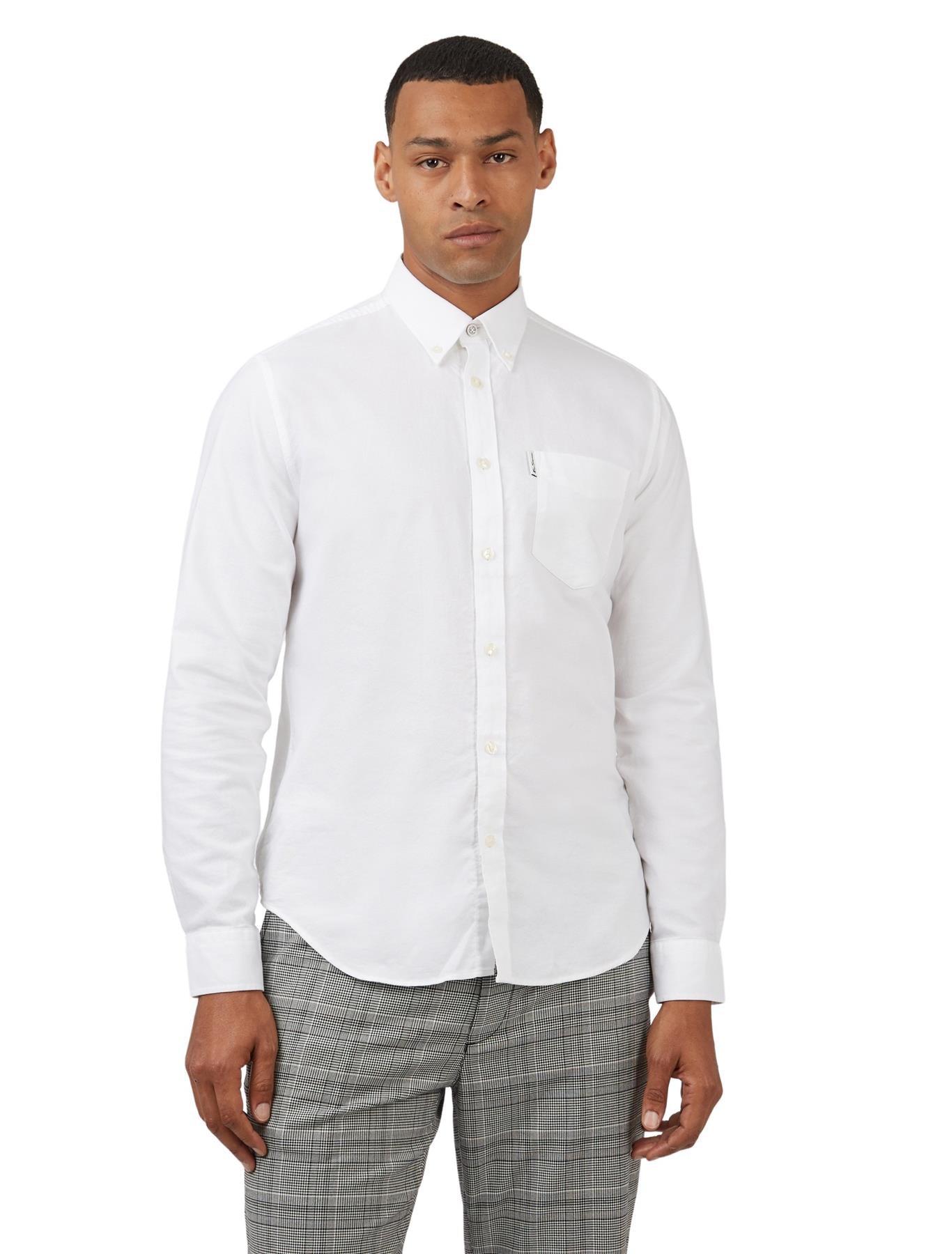 Ben Sherman Men's  Long Sleeve Organic Cotton Oxford Shirt 2XL to 5XL, 4 Colours