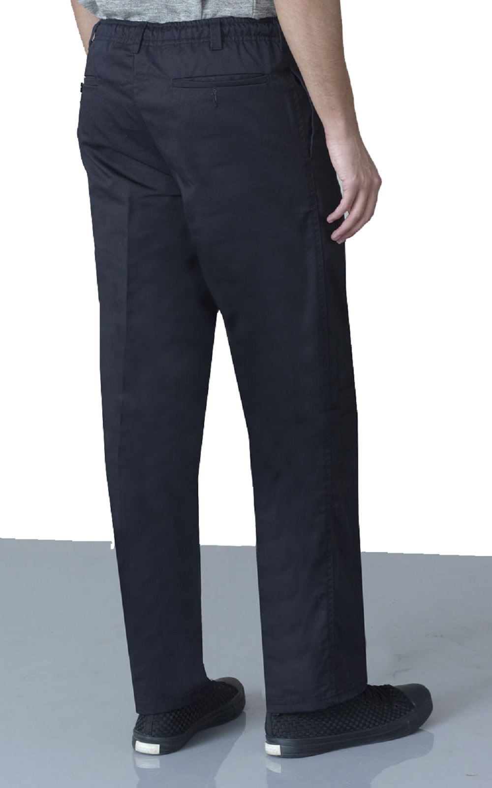 BASILIO - D555 Full Elastic Waist Rugby Trouser Black 40-60