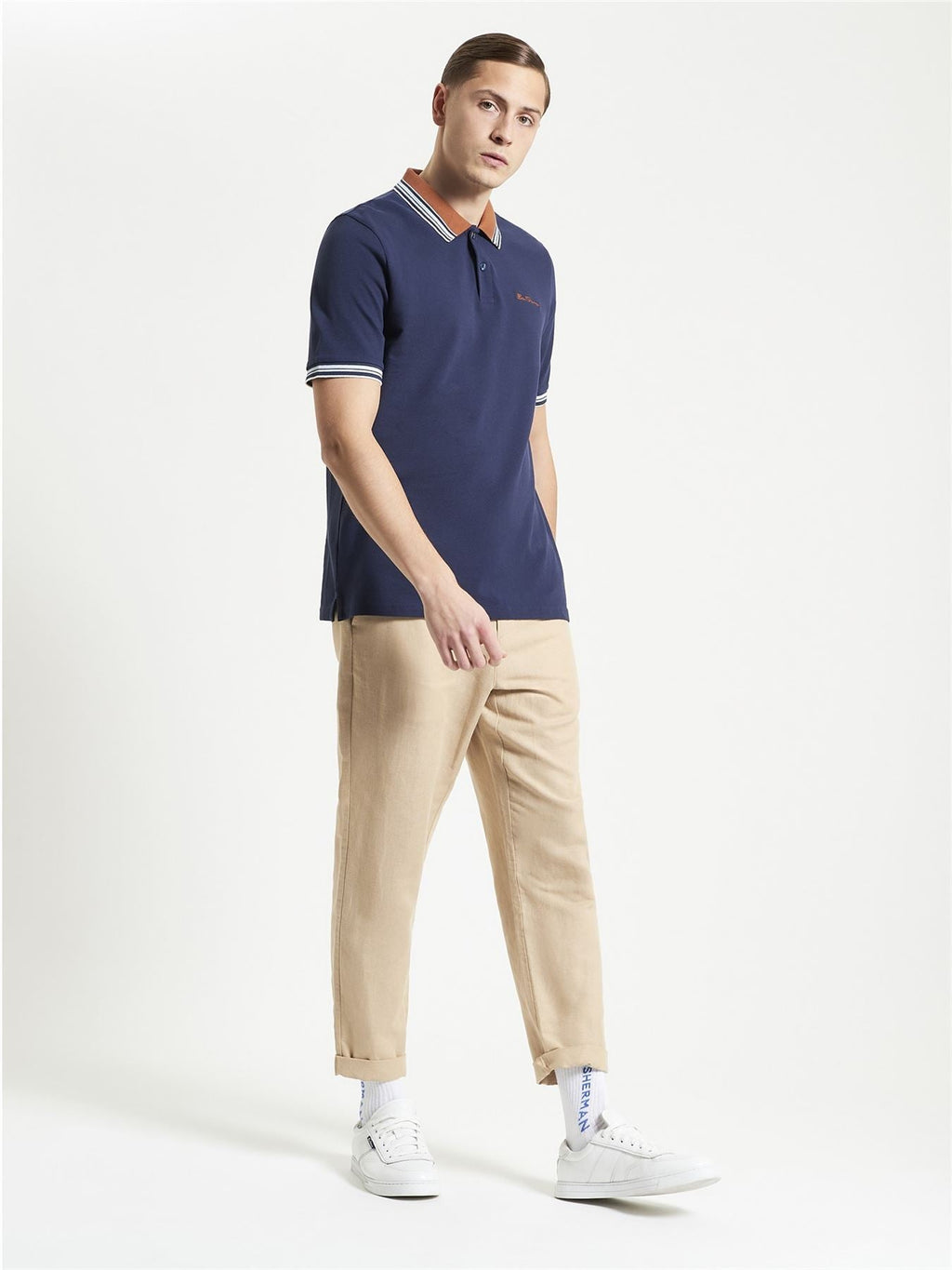 Ben Sherman House Collar Polo Shirt For Men in Dark Navy, 2XL-5XL