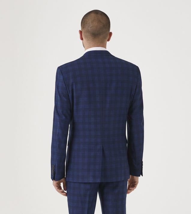 Skopes Men's Felix Slim Fit Check Jacket in Blue 38 to 48 Short to Long