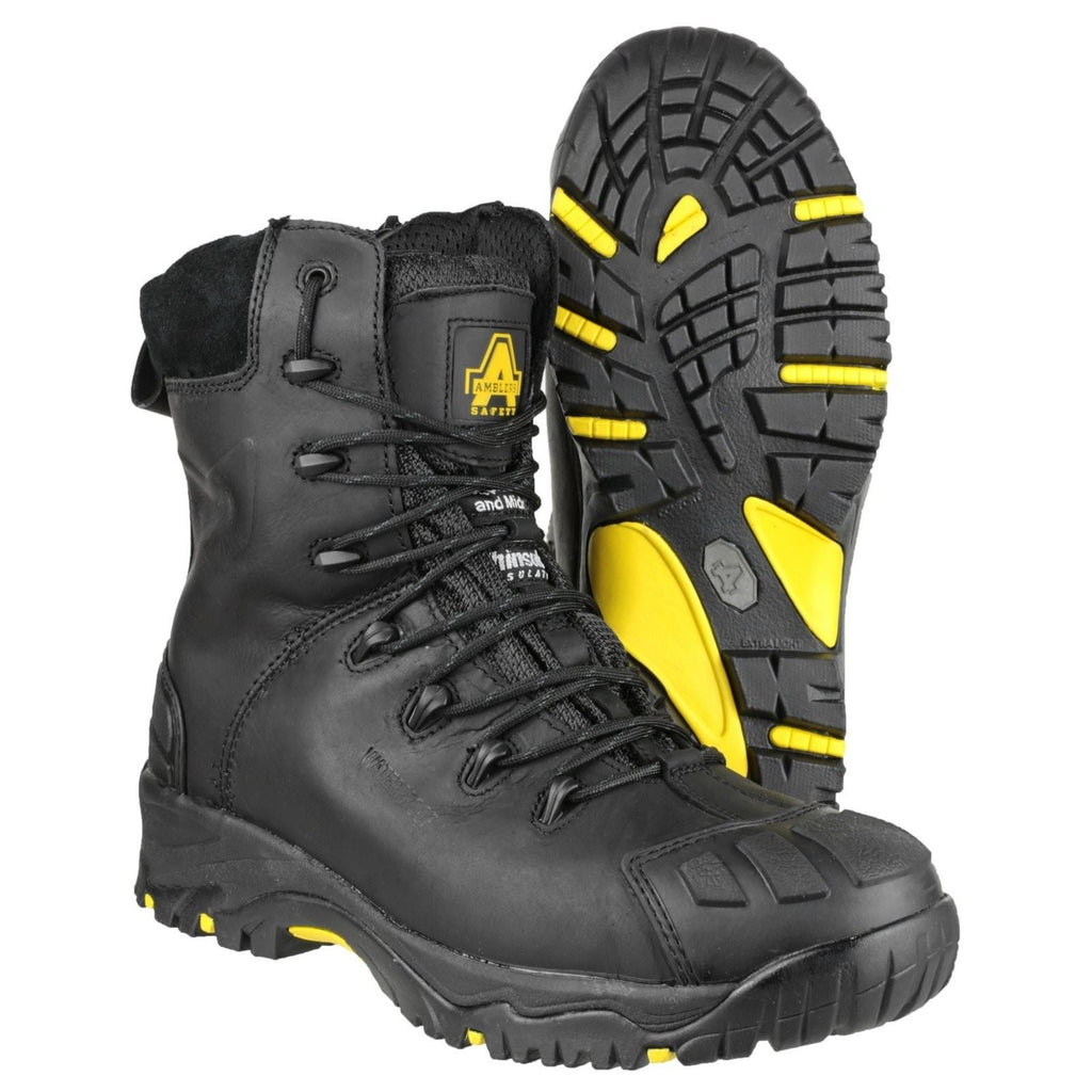 Amblers Women Boots - FS999 Hi Leg Safety Boot With Side Zip in Black, 3-14