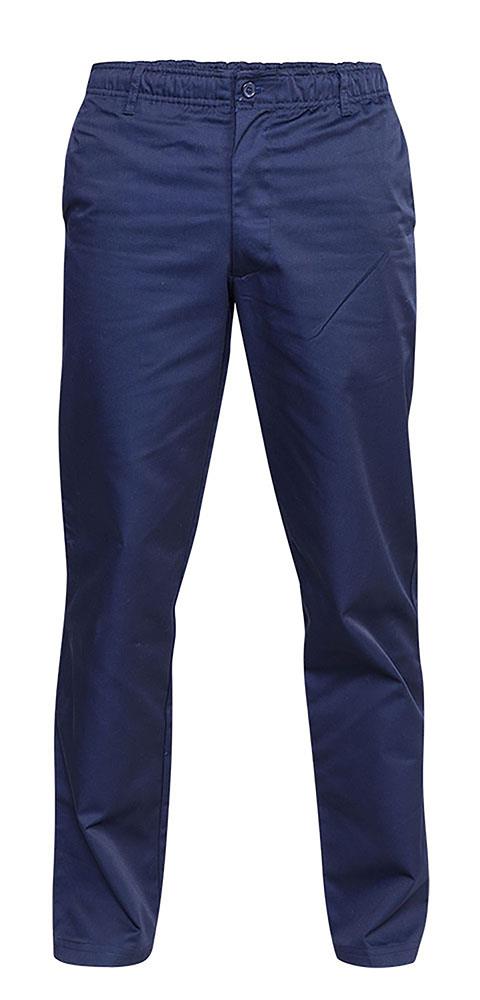 BASILIO - D555 Full Elastic Waist Rugby Trouser  Navy 40-60