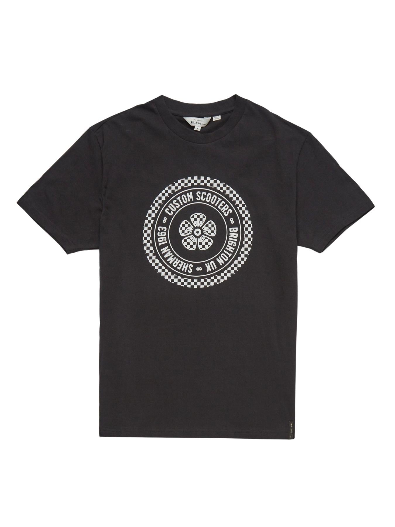 Ben Sherman Men's Plus Size Custom Scooter T-Shirt Black 2XL to 5XL