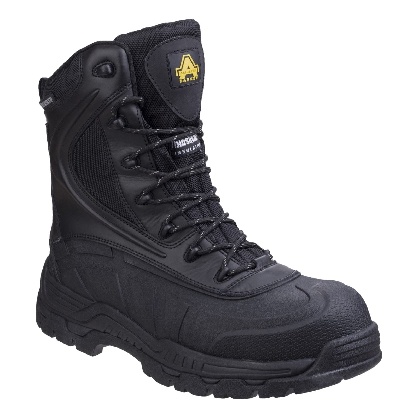 Amblers Men Boots - AS440 Hybrid Metal Free Hi-leg Safety Boot in Black, 4-14