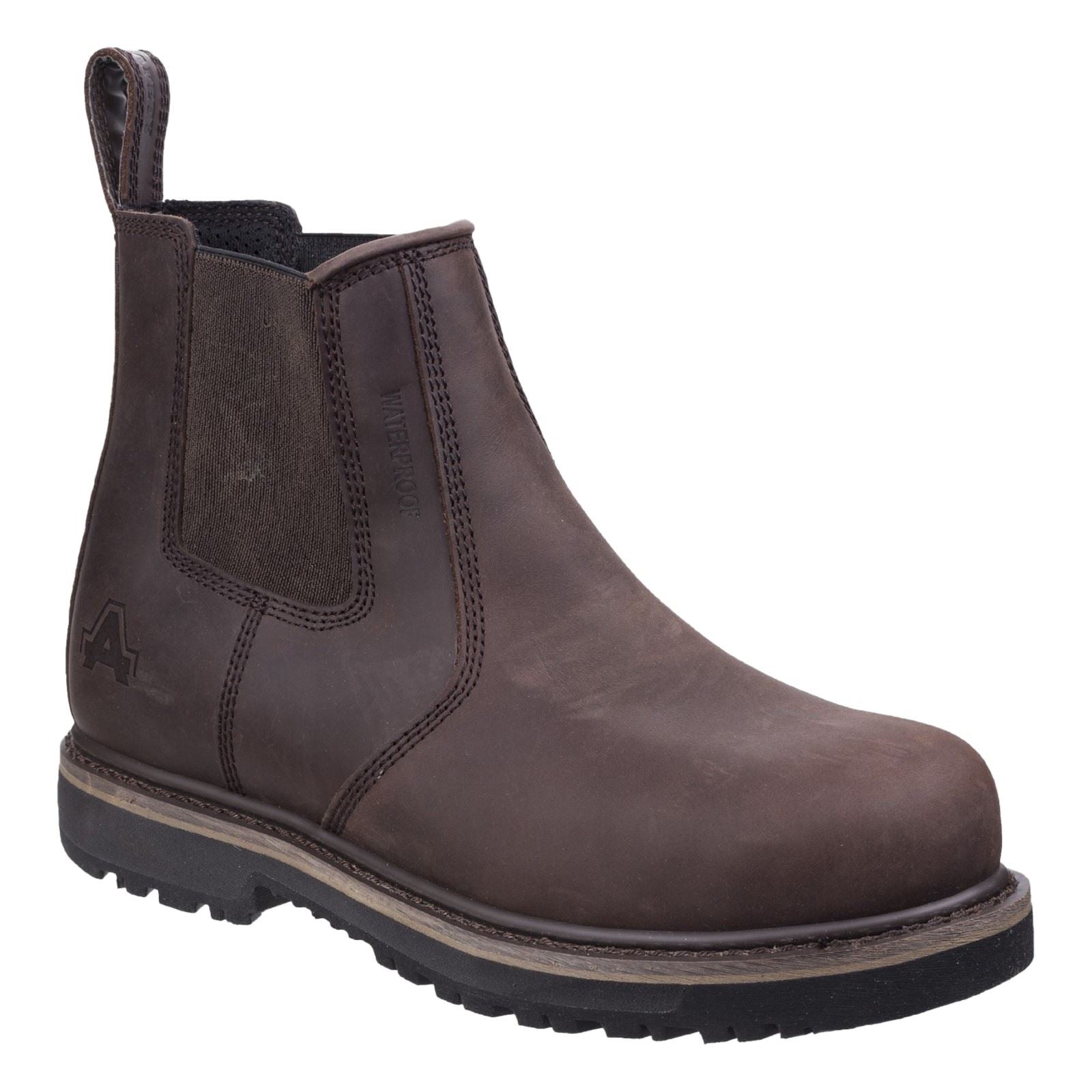 Amblers Men Boots - AS231 Dealer Safety Boot in Brown, 6-12