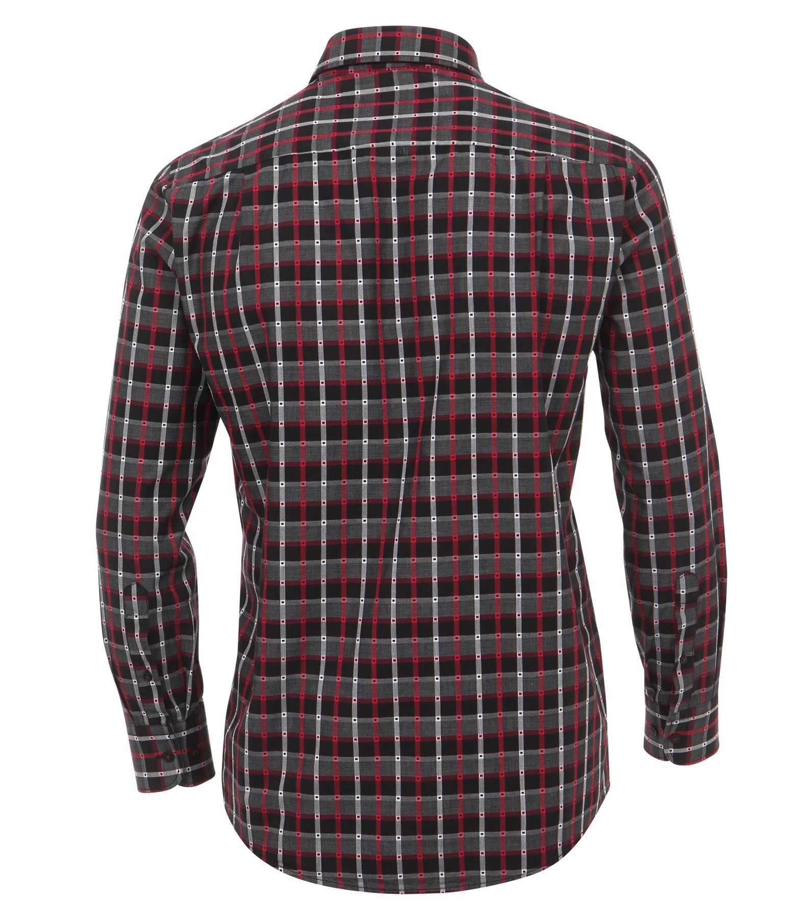 Casa Moda Premium Cotton Kent Collar LS Anthracite Check Shirt, Size XXL to 5XL