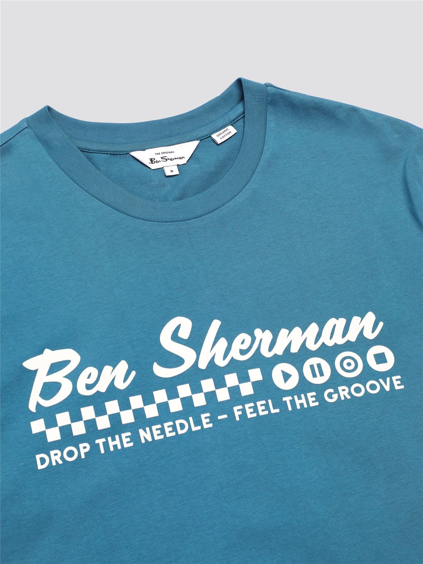 Ben Sherman Feel The Grove Short Sleeve T-Shirt for Mens (0076117) in Teal, 2XL-5XL