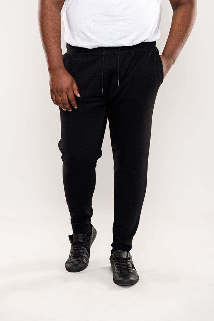D555 Cuffed Jogger With Side Pockets And Drawcord (410804) 2XL- 6XL, Black