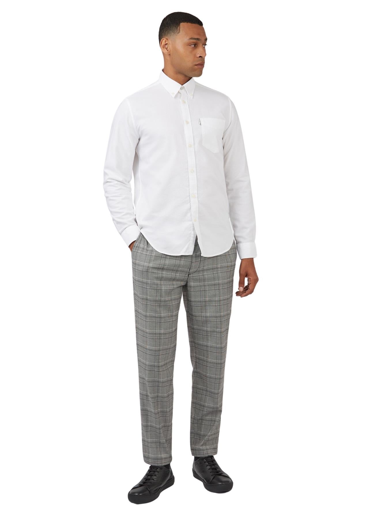 Ben Sherman Men's  Long Sleeve Organic Cotton Oxford Shirt 2XL to 5XL, 4 Colours