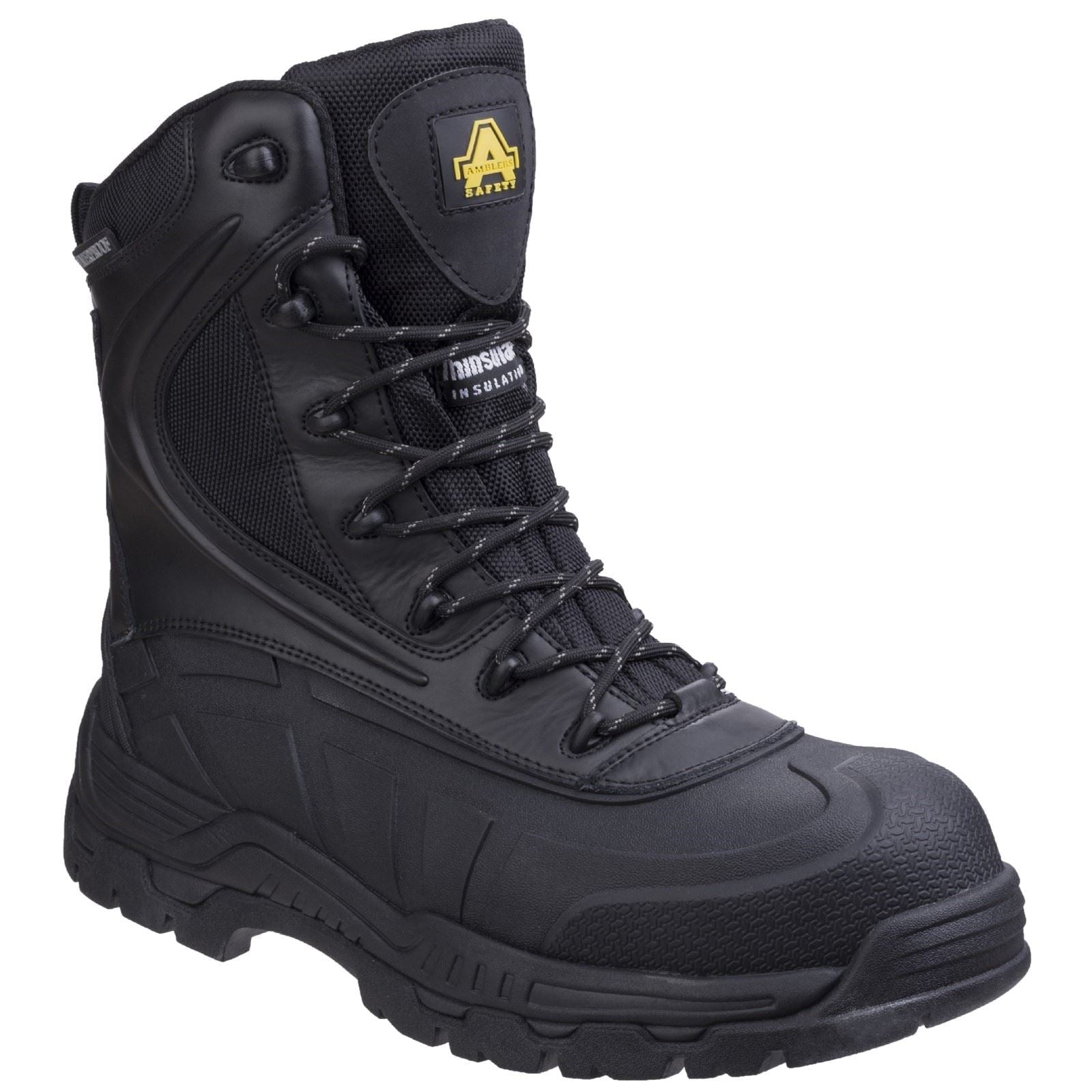 Amblers Men Boots - AS440 Hybrid Metal Free Hi-leg Safety Boot in Black, 4-14